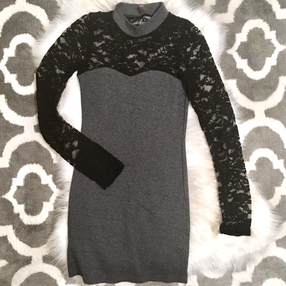 Lace detail long sleeve top